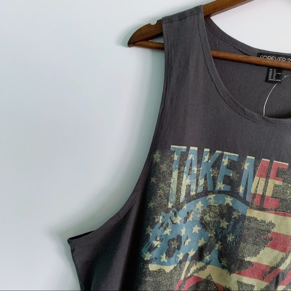 5/$10 Forever 21 Women Festival Graphic Tank Top - Picture 3 of 7